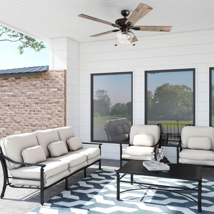 52 Inch Modern Farmhouse Integrated Led Ceiling Fan