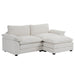 Convertible Sectional Sofa with Chaise L Shaped Couch with Ottoman Reversible 2-Seat Sofa Sectional Couch Sets for Apartment Teddy White