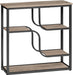 29.5" Console Table, 5-Tier Sofa Table, behind Couch Table with Storage Shelves for Hallway, Living Rooms, Entryway, Greige and Black BG69XG01