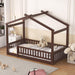 Montessori Floor Twin Bed Kids NoBoxSpring WalnutFinish