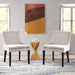 Modern Dining Chairs Set of 4, Upholstered Corduroy Accent Side Leisure Chairs with Mid Back and Wood Legs for Living Room/Dining Room-Beige