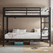 Twin Over Twin IndustrialGradeSteel BunkBed BlackFinish