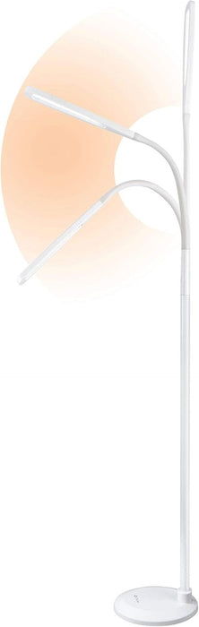 Clearsun Flex LED Floor Lamp with LED Technology - Touch Activated Controls, Adjustable Neck, Smart Memory Feature - Great for Office, Home, Dorm, Bedroom, College, & Living Room