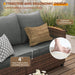 Patio Furniture Set with Swivel Rocking Chair, 6 Pcs Outdoor Couch
