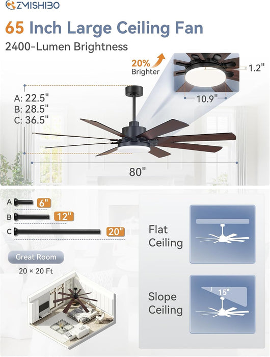 Precision Engineered Energy Efficient Black Ceiling Fan