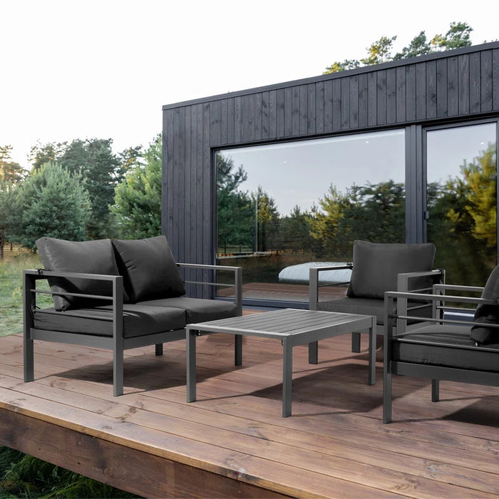 Berget 4 - Person Patio Conversation Sets with Cushions