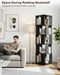 5-Tier Rotating Bookshelf Tower, 360° Spinning Modern Book Storage Bookcase, Stable Display Corner Book Shelf for Kids Room, Living Room, Bedroom, Home Office, Black