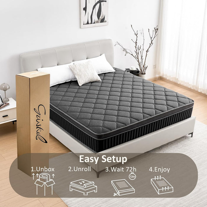 Full Size Mattress, 12 Inch Hybrid Full Mattress in a Box