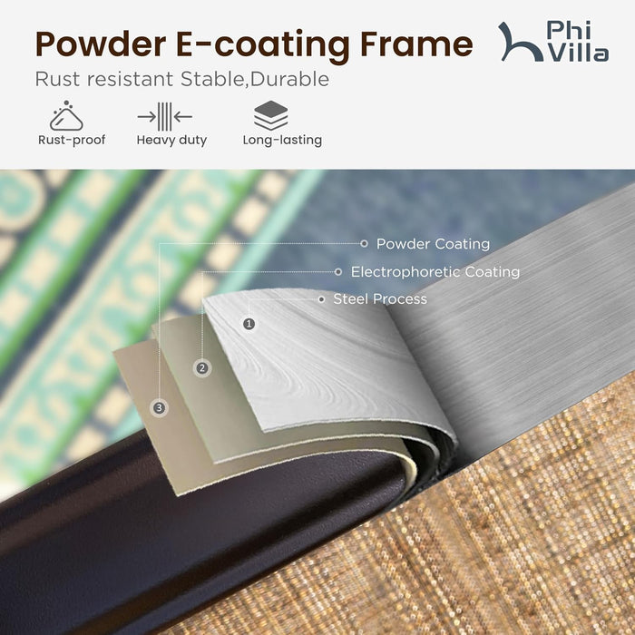 5 Piece Patio Bar Set, High Top Outdoor Table and Chairs for 4 with Swivel Padded Bar Stools outside and Square Metal Bar Bistro Table for Garden, Deck and Poolside