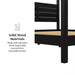 Minimalist Black Wood Frame King Plank Canopy Bed