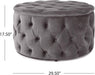 Christopher Knight Home Zelfa Velvet Ottoman, Grey