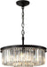 Black Crystal Chandeliers Modern Contemporary Ceiling Lights Fixtures Mini Chandelier 3-Tier 8 Lights Pendant Lighting Dining Room Living Room Chandelier D20(Black)