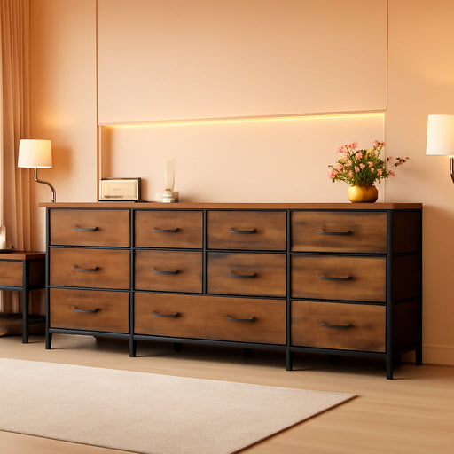 70 Inch Dresser TV EntertainmentCenter With StorageDrawers