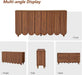 Walnut Buffet Cabinet Set With IndustrialStyle Shelves