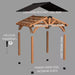 Arlington 12 Ft. X 12 Ft. All Cedar Wood Outdoor Gazebo Structure with Hard Top Steel Metal Peak Roof and Electric