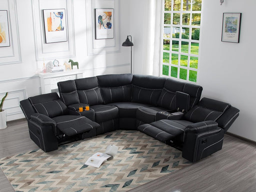 Manual Reclining Sectional Sofa with Storage & Cup Holders