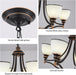 Oil Rubbed Bronze Farmhouse Chandelier Frosted Glass
