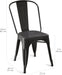 Metal Dining Chairs, Matte Black, 1 Count (Pack of 4)