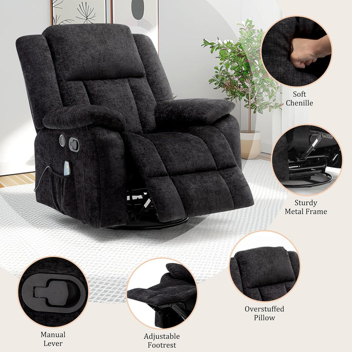 Rocking Recliner Chair with Massage & Heat