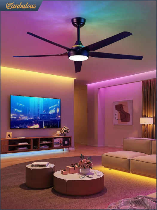 56 Inch Smart Ceiling Fan App Remote System