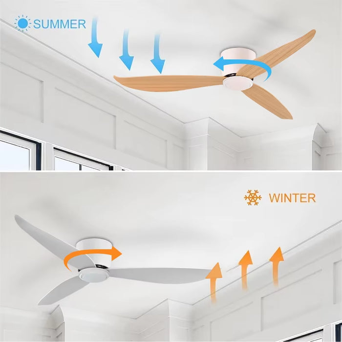 Led 6-Speed High Wind Ceiling Fan Ceiling Fan Light Strip Modern White/Wood Grain Color Bedroom Living Room Courtyard 110V-220V