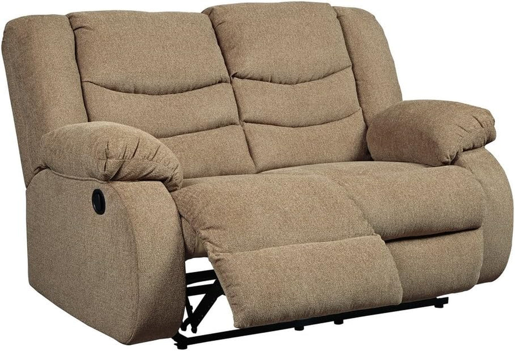 Light Brown Reclining Loveseat