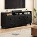 71" Sideboard Buffet Cabinet with Open Storage Shelf & Arched Doors