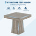Small Dining Table with Drawers, 31.5 Inch Farmhouse Kitchen Table