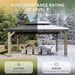 12' X 16' Outdoor Cedar Wood Hardtop Carport, Heavy Duty Gazebo with Double Galvanized Steel Roof, All-Weather Wind & Snow Resistant Permanent Pavilion for 2 Cars, Boat, Patio, Backyard
