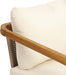 Kai 4 Piece Patio Furniture Set with Slatted Coffee Table, Outdoor Sofa Set with PE Wicker Backrest & Cushions, Acacia Wood Conversation Set for Backyard,Cream+Light Brown+Teak