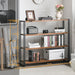 Industrial 4 Tier Bookshelf Rustic Wooden MetalFinish
