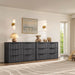 Bedroom Dresser with 6 Deep Wide Large Fluted Drawers for Closet