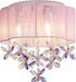 Pink 13Inch Light Chandelier With Handmade Lampshade