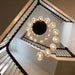 Matte Black Crystal Pendant Chandelier Lighting Fixture