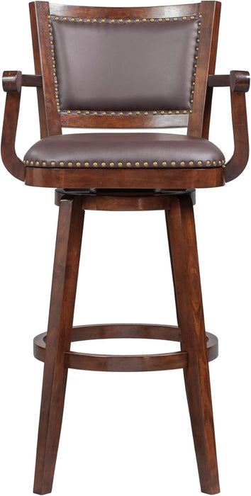 Broadmoor Swivel Extra Tall Barstool, 50-Inch, Cappuccino