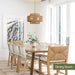 17.7" Rattan Chandelier for Dining Room, Large Boho Pendant Light