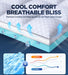 Dual Layer Memory Foam Mattress Topper for Pain Relief with 2X Support, 2" Fluffy Pillow Top Queen Mattress Topper plus 2" Odor-Free Cooling Gel Memory Foam Ultra Comfort Mattress Pad Cover