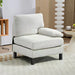 31.5 In. Polyester Right Facing Module Sectional Sofa In. Cream White