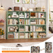 71 Inches Tall EmeraldGreen Adjustable Sturdy Bookshelf