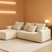 102Inch Beige CloudLounge Sectional Sofa Oversized Seat