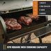Highland Offset Charcoal Smoker and Grill with 900 Sq. In. Cooking Area in Black