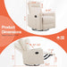 Recliner Chair Swivel Rocking for Living Room, Glider Rocker Recliner Nursery Chair with Extra Large Footrest for Home, High Back, Upholstered Deep Seat (Beige)