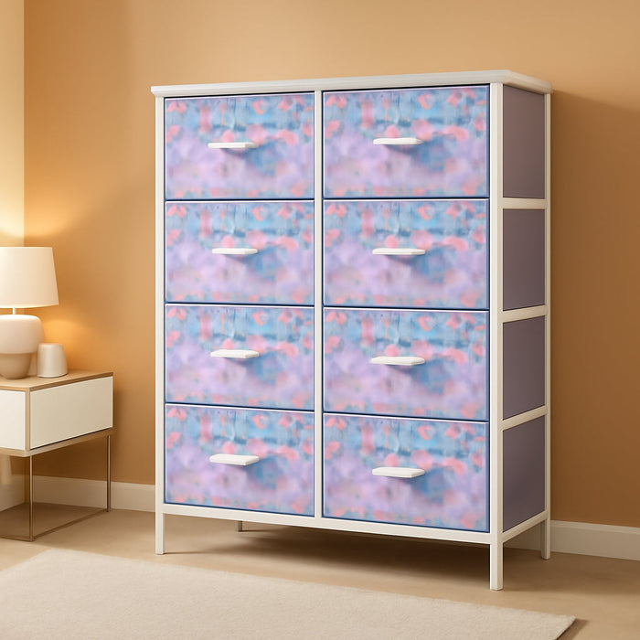 Fabric Dresser Drawer, Tall Storage with 8 Drawers, Dresser & Chest of Drawers, Storage Drawer Organizer for Closet, Living Room, Closets