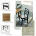 Blondon Rectangular Dining Room Table Set with 6 Chairs, Chevron Pattern, Tapered Legs, Seats 6, Wood, 60" Long, Brown & Black