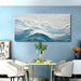 Abstract Wall Art for Living Room Blue and White Ocean Paintings Wall Decor Modern 3D Textured Canvas Wall Art Large Artwork for Living Room Bedroom Office 28"X57"