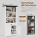 Farmhouse Bookshelves and Bookcases with Doors and Drawer, Bookshelf with Storage, Floor Standing 6 Shelf Display Storage Shelves 70 in Tall Bookshelf for Home Office, Living Room, White