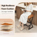 Counter Height Bar Stools Set of 2, Backless 26" Saddle Barstools, Brown