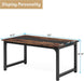 Tribesigns 63"X31.5" Dining Table, Industrial Kitchen Table for 4-6 Person, Rectangular Dinner Table for Dining Room Kitchen Living Room, with Heavy Duty Metal Legs, Vintage Brown