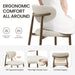 Counter Height Bar Stools with Backs Set of 4, Beige