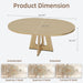 47"-63" Extendable round Dining Table for 4-8 (Tableonly)Naturalwood | Oval Dinner Table with Wooden Cross Pedestal Base, Farmhouse Kitchen Circle Furniture for Dining Room, Living Room, Kitchen